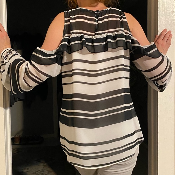 GUESS striped blouse size M - Picture 3 of 3